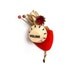 Red Guitar Knob Boutonniere Creative Alternative Men's Buttonhole Design Groom Wedding Prom Musician Rockstar Band In Stock 889961 / 1000087
