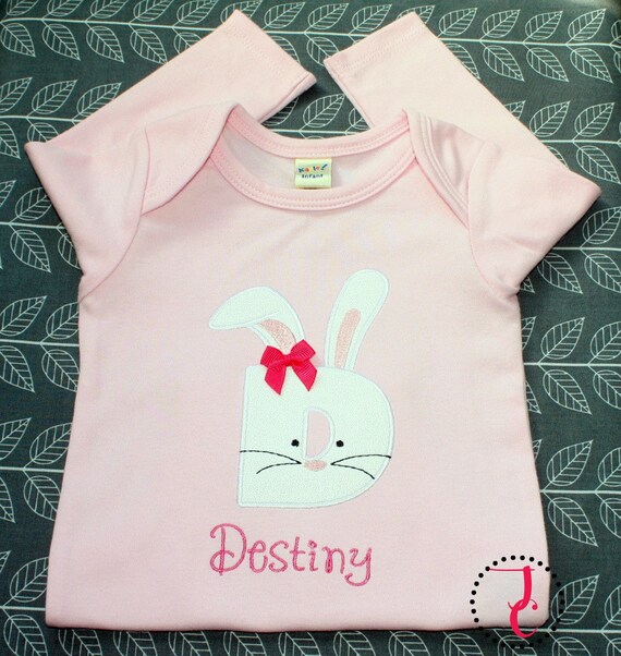 Items similar to Personalized Bunny Shirt Easter Baby, Bunny Dress