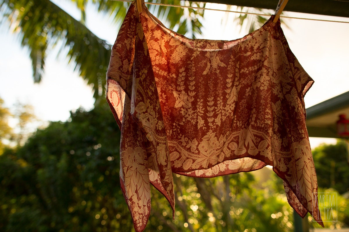 Upcycled Silk Scarf Crop Top