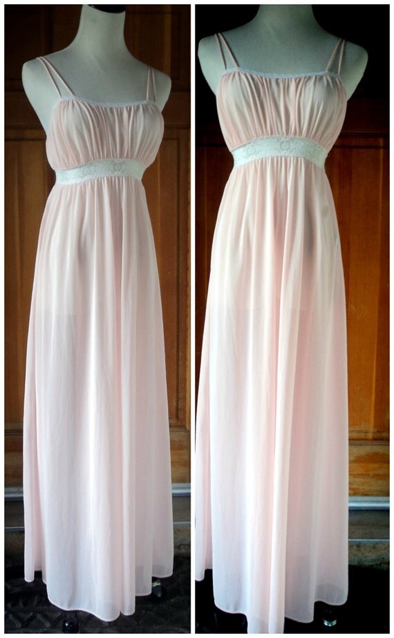 Vintage Olga Nightgown Pink Secret Stretch by caligodessvintage