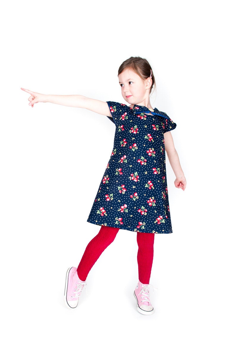 Girls T  Shirt  Dress  Easy Sewing Pattern  by Anna Vickery