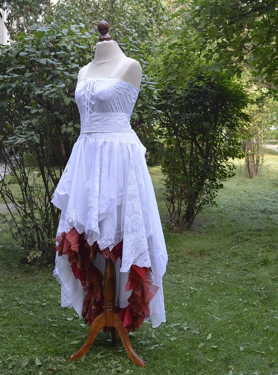 Recycled Upcycled Wedding Dress Fairy Tattered Romantic by ...