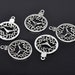 Silver Clock Charms 39x30mm 5pcs - Ships IMMEDIATELY from California - SC21