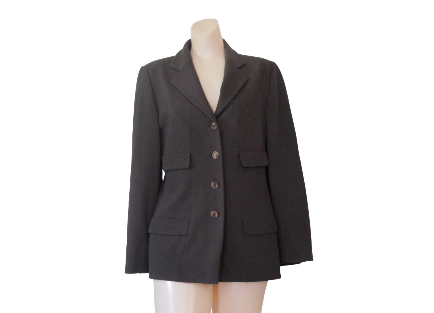 Vintage Giorgio Armani Brown Blazer Women Blazer Jacket Fitted