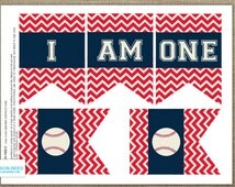 Baseball I Am One high chair banner - Baseball Birthday Banner ...