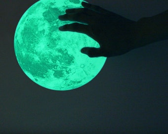 M-size Moonlight night-light sticker, CLAIR DE LUNE (glow in the dark moon wall sticker - 21cm)