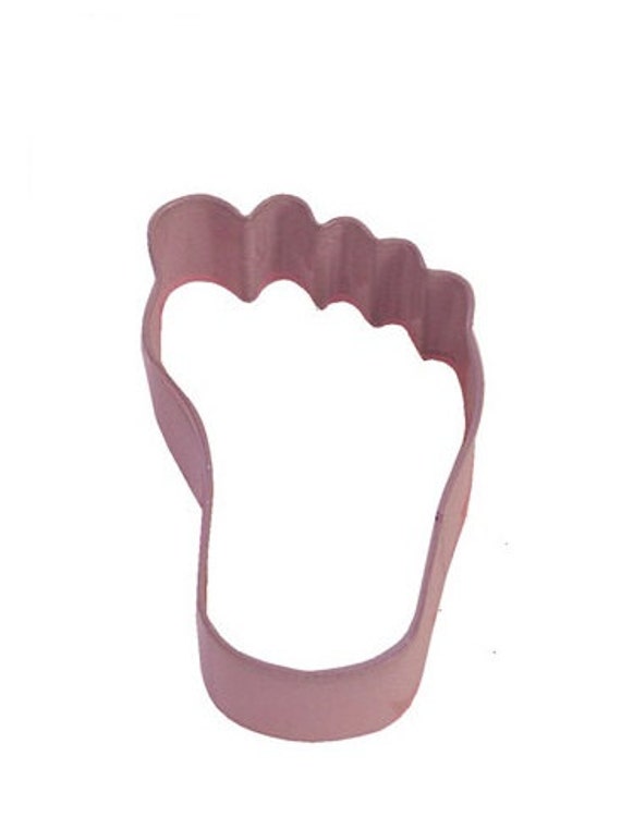 Foot Shaped Cookie Cutter, Resin Coated Metal Foot Cookie Cutter by