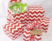 CHEVRON Stripe Favor Size Box 5 Jewelry Packaging Supply, WITH Tags & Ribbon, Cookie, Favors, Candy, Fudge, Cookies and Homemade Goodies Il_170x135