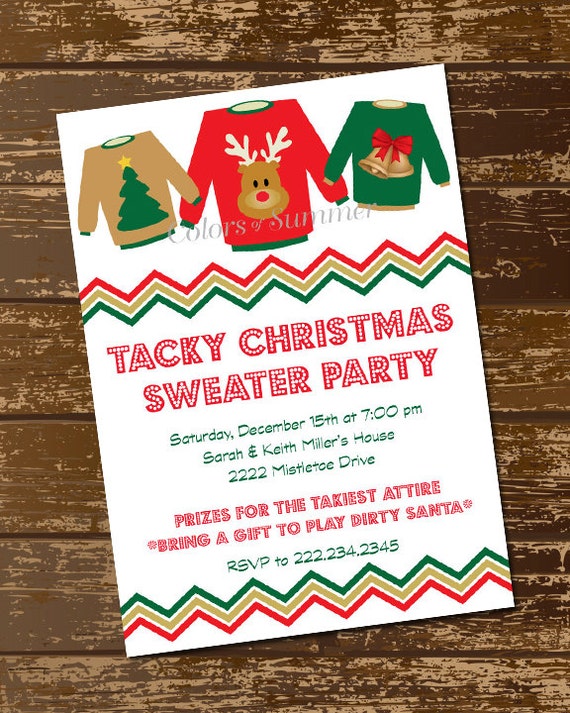 Ugly Christmas Sweater Invitations 10