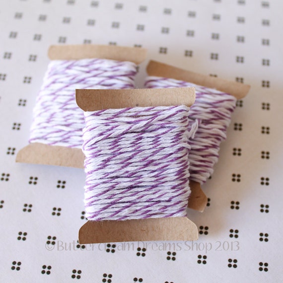 Bakers Twine - Purple - 15 Yards - 4 Ply Purple Cotton Bakers Twine for Scrapbooking Giftwrapping Cardmaking Il_570xn