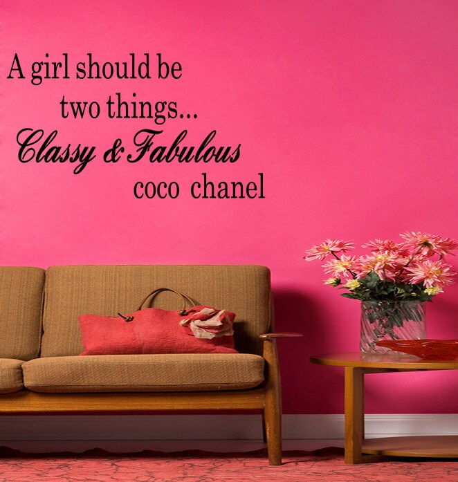 Wall Quotes Classy And Fabulous Coco Chanel Vinyl Wall Decal