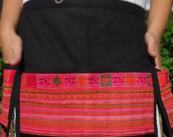 Tribal Vintage Hmong Half Apron, Tribal Apron, Hmong Apron, Half Apron, Apron, Vintage Apron, Tribal Bag, Ethnic Bag, Hippie Apron, Hip Bag