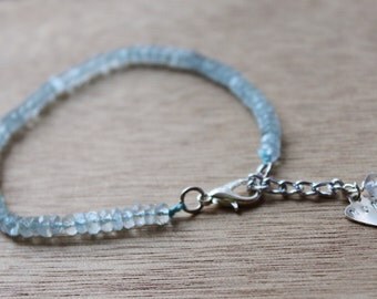 GENUINE Raw Aquamarine Bracelet Healing Crystal Natural Jewelry healing jewelry healing bracelet aqua blue bracelet jewelry positive energy