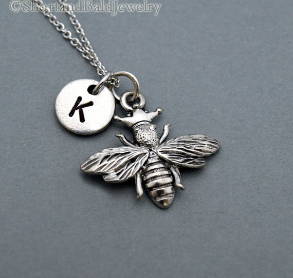 Queen bee charm necklace Honey bee charm by ...