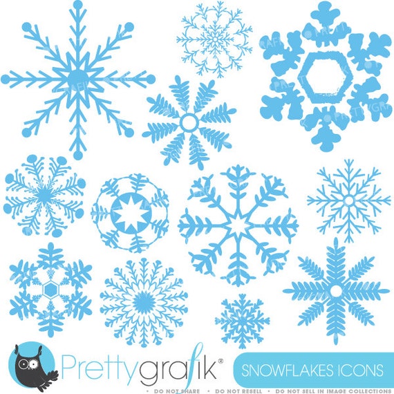 80% 0FF SALE Snowflakes clipart commercial use, vector graphics, digital clip art, digital images - CL592 Il_570xn