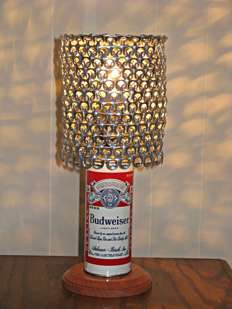 Vintage Budweiser Beer Can Lamp With Pull Tab Lamp Shade The