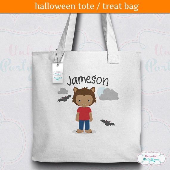 Halloween Tote Bag  Personalized Tote  Trick or Treat Tote ...