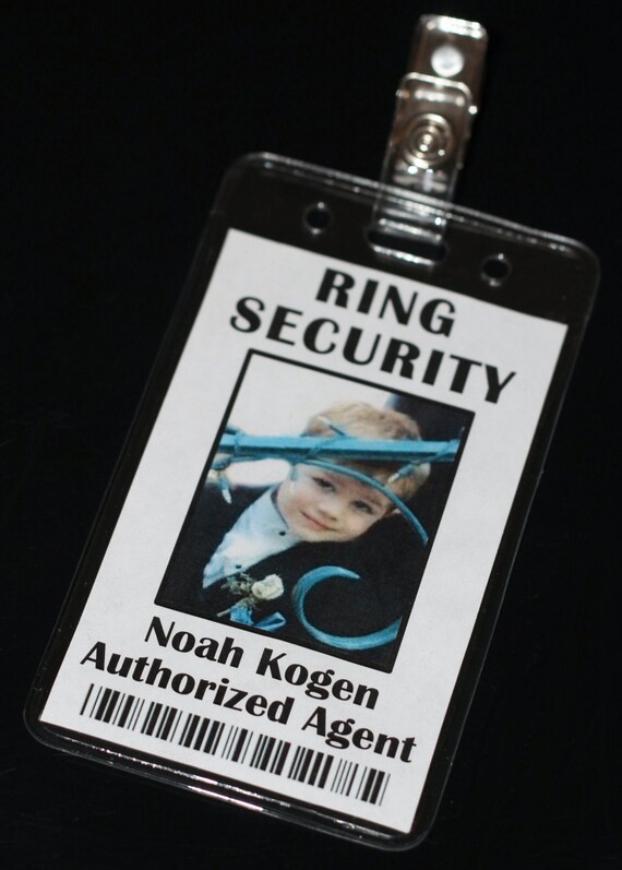 Gift for Ring Security Agent Ring Bearer Badge Ring Security