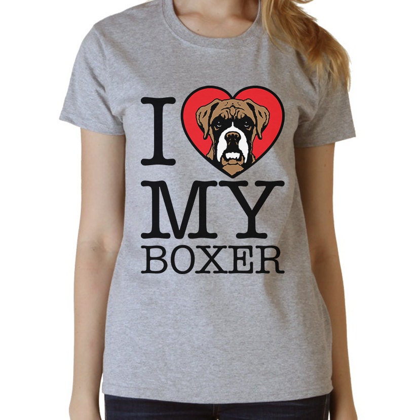 I Heart My Boxer Love Women's T Shirt tshirt dog Lady