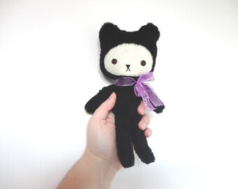 plush Bear black peluche with bow children room nursery cachorro de oso soportar