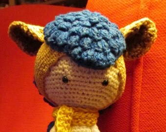 Armadillo doll, Armadillo inspired by Lalylala pattern, Soccer mascot Fuleco Armadillo, Toy for boy, Doll for soccer-fan, Plush armadillo