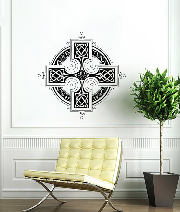  Celtic  Cross Wall  Decal Celtic  Cross Decals by SuperVinylDecal