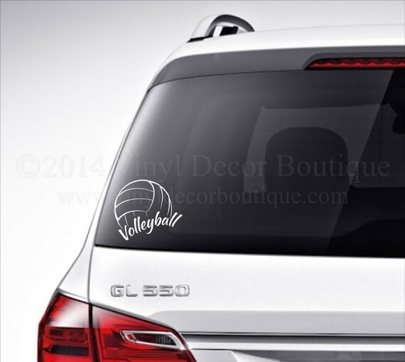 Volleyball Car Decal Vinyl Lettering Bumper Sticker High