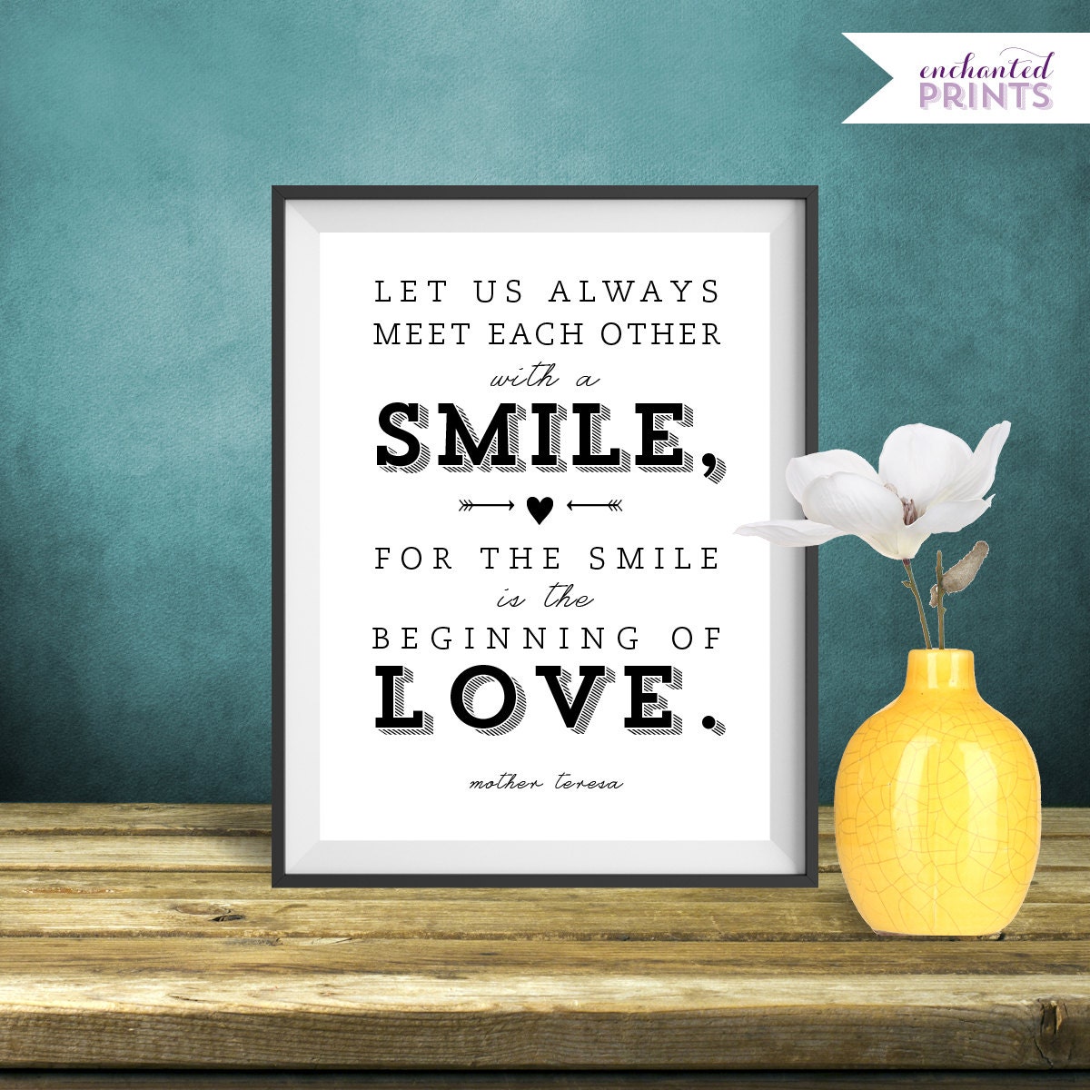 Mother Teresa Quote Print Printable art wall by EnchantedPrints