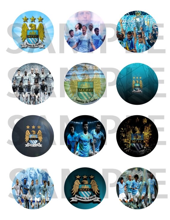 Manchester City Birthday Party Cupcake by SweetDigitalCreation