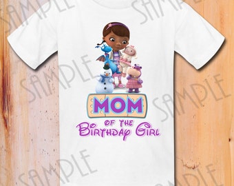 T-shirt Disney Doc Mcstuffins Iron On Transfer Printable Mom of the Birthday Girl digital download Personalized, Doc Mcstuffins shirt