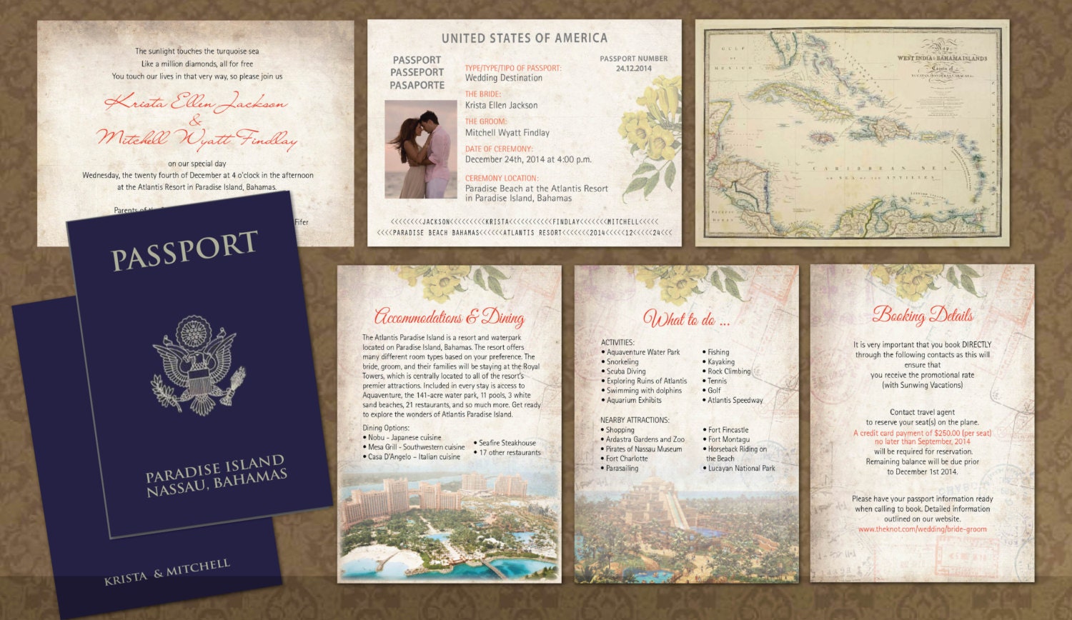 Passport Style Invitation Template 4