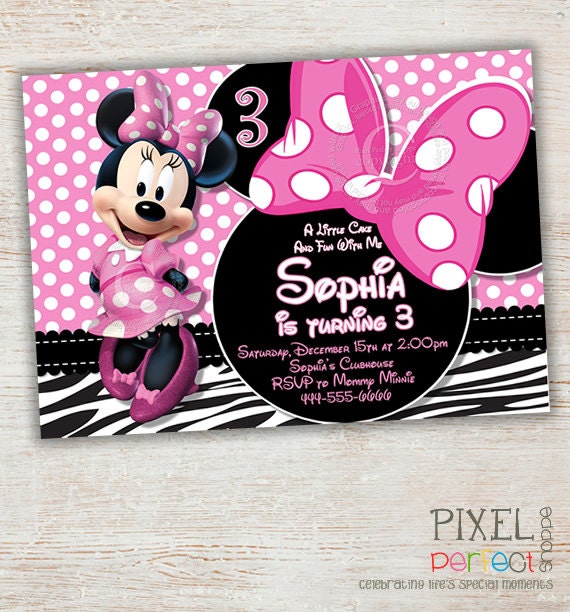 Minnie Mouse Birthday Invitations Diy 8