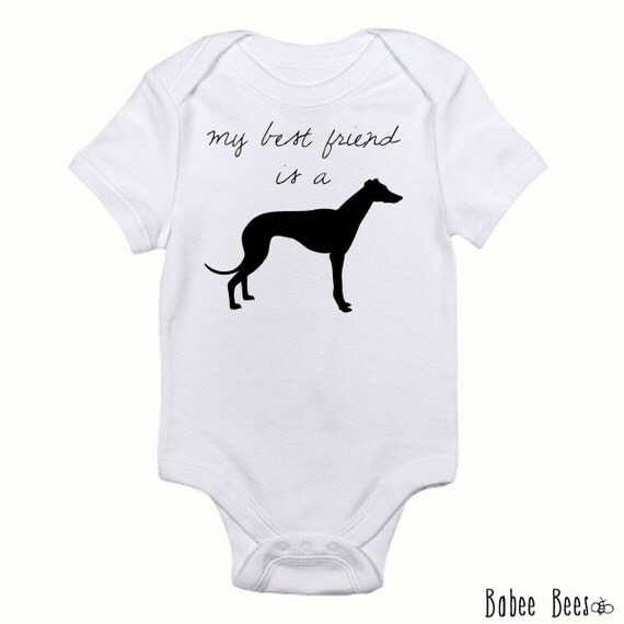 Greyhound Baby Clothes Cute Baby Onesie Brand Dog by BabeeBees