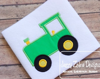 Tractor Applique embroidery Design - tractor Applique Design - farm Appliqué Design