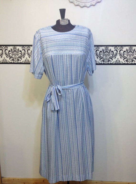 1960's Striped Hipster Sack Dress Size 14 / 16 by RetrosaurusRex