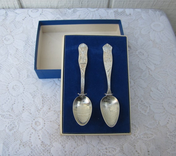 Vintage Towle Pewter Spoons in Original Box by CornerHouseAntiques