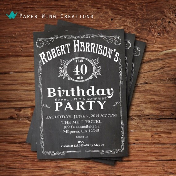 40Th Birthday Invitations For Male 7