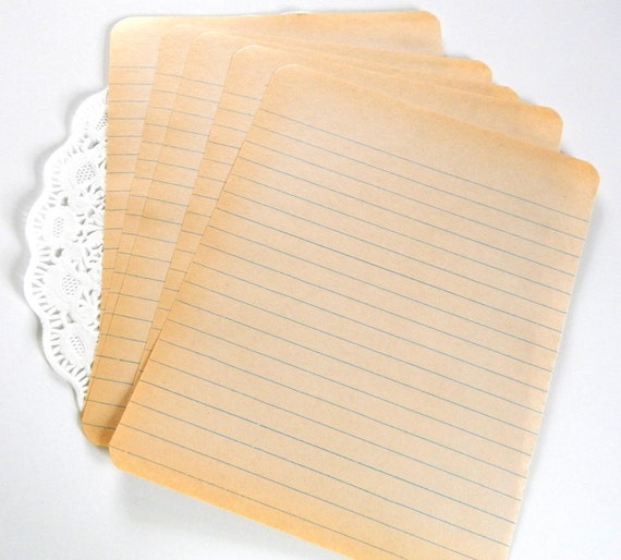 vintage notebook paper lined paper journal by thepaperbasket