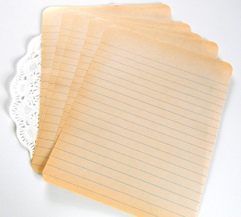 Vintage Notebook Paper. Lined Paper. Journal by ThePaperBasket
