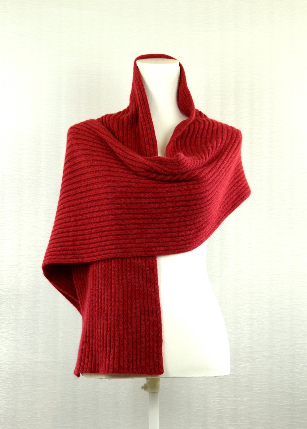 Big Scarf Wrap Cashmere Red