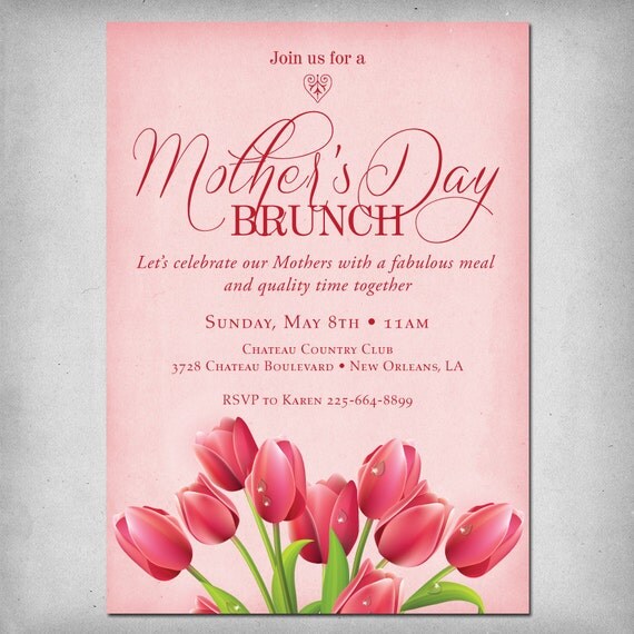 Items Similar To Printable Mother s Day Brunch Invitation On Etsy