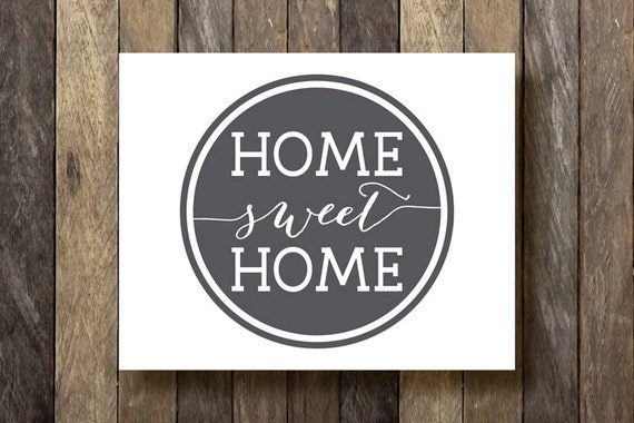 Home Sweet Home Printable Instant Download Home Sweet Home