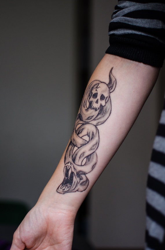 Dark Mark Death Eater Tattoo by SeventhSkin on Etsy