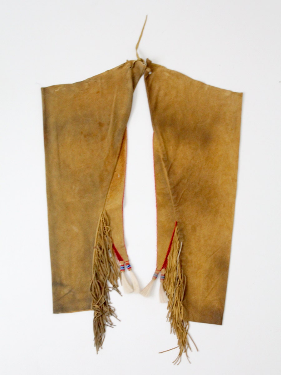 vintage Native American chaps buckskin pants