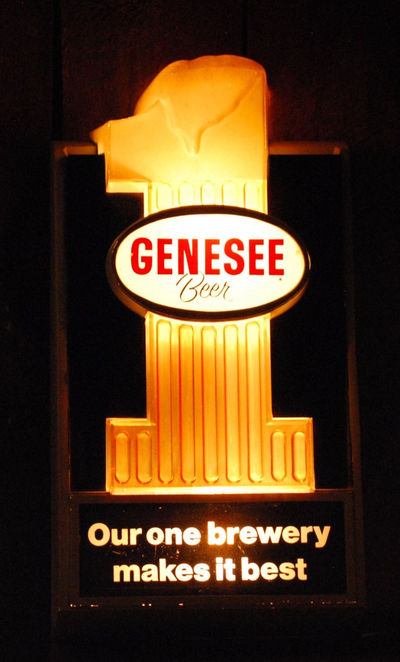 Vintage 3D Genesee Beer 1 Bubbler Light by RewindItems on Etsy