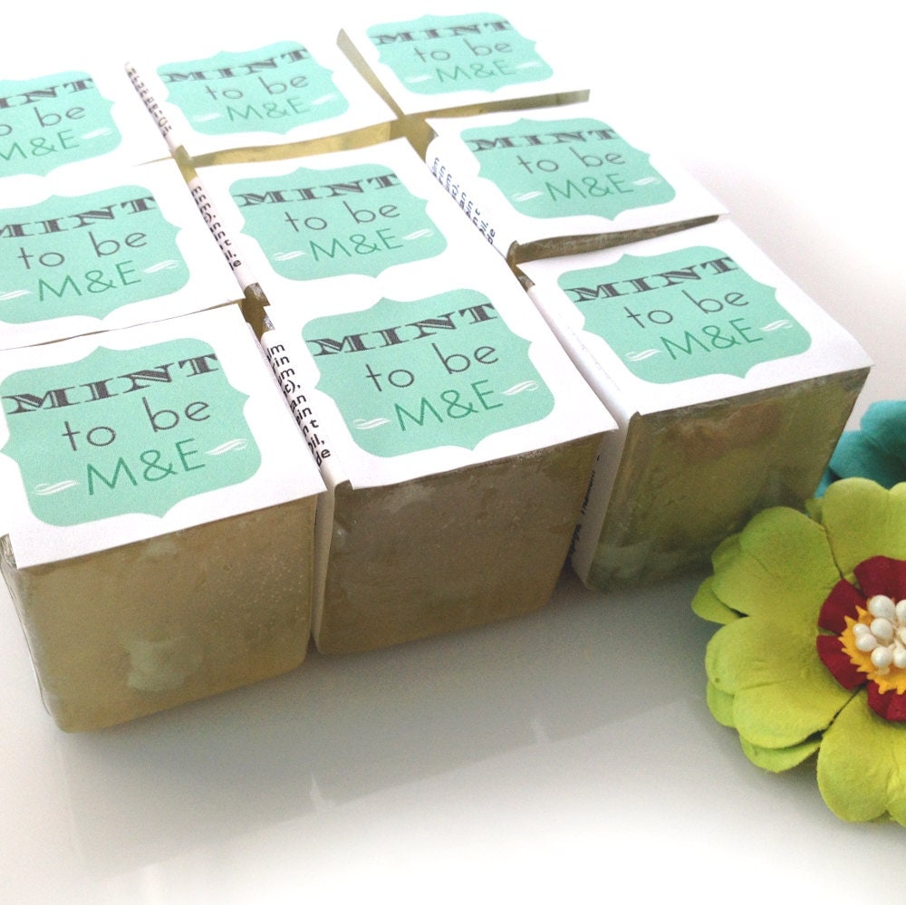 Bridal Shower Favors Soaps Custom Mint to Be