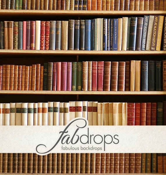 Book Shelf Backdrop Library Books Photography Backdrop Photo