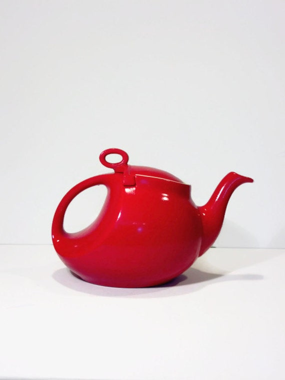 Vintage Hall Teapot in Red Mid Century Collectible