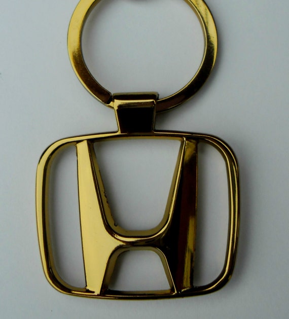 Honda Keyring Gold Keychain Key ring Car Bike Gift by AutoArtMike
