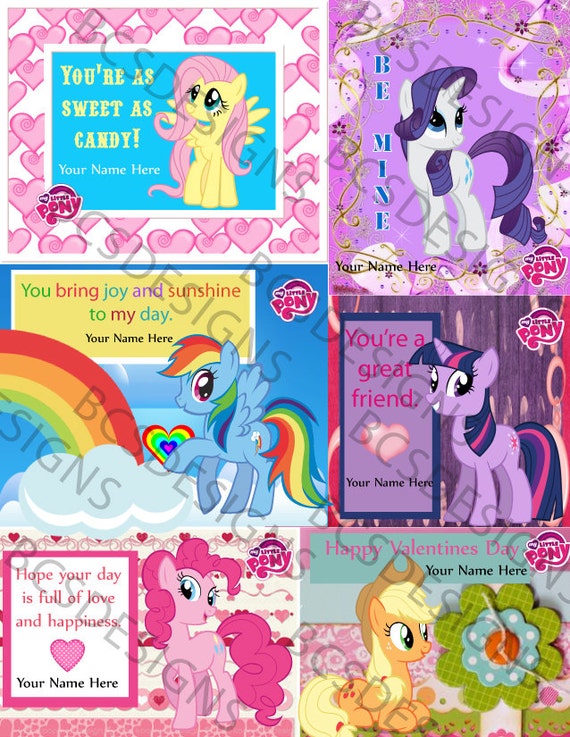 items-similar-to-my-little-pony-mlp-valentines-day-cards-valentine-valentine-s-personalized